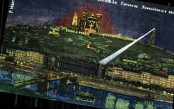 VINTAGE POSTCARD Lyon the Slope of Fourviere on December 8th