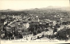 POSTAL Clermont Ferrand de la VENDIMIA vista de L St Pedro de la iglesia