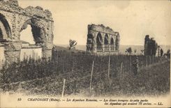 VINTAGE POSTCARD Chaponost Roman Aqueducts