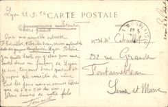 VINTAGE POSTCARD Lyon Bridge the Sheet District St Paul and Coteau of Fourviere