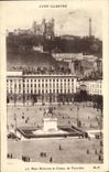 VINTAGE POSTCARD Lyon lllustre Bellecour Place and Coteau of Fourviere