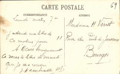 VINTAGE POSTCARD Lyon interior Court of the Museum Saint Pierre Centauresse and Faune