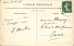 VINTAGE POSTCARD Lyon Wearing of L Church Saint Pierre