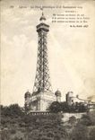 VINTAGE POSTCARD Lyon the Metal Tower and the Gay Restaurant