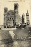 VINTAGE POSTCARD Lyon Church of NR D of Fourvieres
