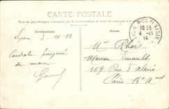 VINTAGE POSTCARD Lyon View District of the Center taken of L elevator of the tower of Fourviere