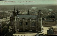 VINTAGE POSTCARD Lyon Fourviere Seen from of the Metal Tower