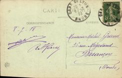 VINTAGE POSTCARD Lyon Notre Dame de Fourviere L Apse and L old Vault