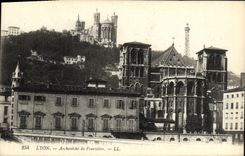 VINTAGE POSTCARD Lyon Archbishop s palace of Fourviere