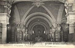 VINTAGE POSTCARD Lyon Basilica ND of Fourviere the crypt