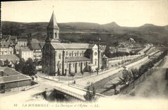 VINTAGE POSTCARD Bourboule the Dordogne and L Church