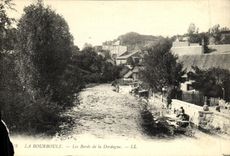 VINTAGE POSTCARD Bourboule Edges of the Dordogne Lavender fields