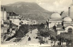 VINTAGE POSTCARD Bourboule Boulevard of the Republic and Puy Large