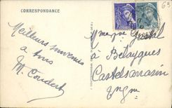 VINTAGE POSTCARD Bourboule Rock and Village of Chateauneuf