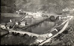 POSTAL MODERNA catarata del puente de Chouvigny de la opinion de Menat