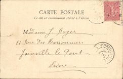 POSTAL Lyon L St Jorte y la vision de la VENDIMIA de la iglesia del St Jorte y Tilsit del puente