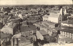 VINTAGE POSTCARD Libourne View taken of the bell tower of L church St Jean