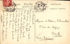 VINTAGE POSTCARD French Navy Sea Breaking