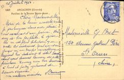 VINTAGE POSTCARD Arcachon House of the Source Sainte Anne