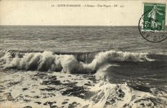 VINTAGE POSTCARD Dimension D Money L Ocean a Wave