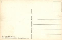 VINTAGE POSTCARD Arcachon Source Sainte Anne in Abbatilles Main entrance