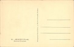 VINTAGE POSTCARD Arcachon Boulevard Walk