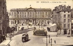 CPA Bordeaux L Hotel de Ville Tramway