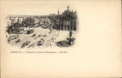 CPA Bordeaux Perspective du Quai de Bourgogne