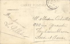 La POSTAL Nancy de la VENDIMIA coloca a Jean santo Groupe la memoria de Dubois la Alsacia Lorena