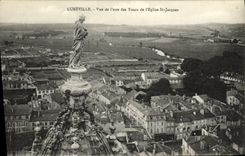 VINTAGE POSTCARD Luneville Seen of L one of Tours of L Church St Jacques