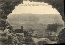 VINTAGE POSTCARD Environs of Bridge has Monsoon a corner of the village of Monsoon through the ruins