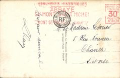 CPA Mont Saint Michel Salle de L Aquilon Abbaye