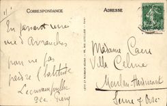 Panorama de Avranches de la POSTAL de la VENDIMIA hacia el camino de Graville