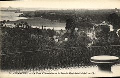 POSTAL Avranches de la VENDIMIA la orientacion de la tabla D y la bahia Mont Saint Michel