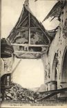 VINTAGE POSTCARD Arvillers chorus of L church after the Militaria bombardment
