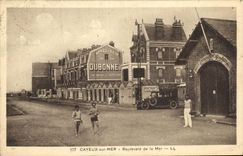 VINTAGE POSTCARD Cayeux On Sea Boulevard of the Sea Dubonnet
