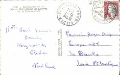 CPM Lourdes Musee Notre Dame de Lourdes et le Chateau fort