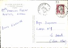 MODERN CARD In Plane With the Top De Portets L Church