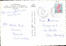 MODERN CARD Brittany Costumes of Fouesnant Plougastel Daoulas and Pont Swallow hole