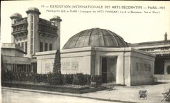 CPA Exposition Internationale des Arts Decoratifs Paris 1925 Pavillon Sue et Mare