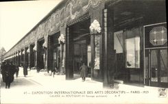 CPA Exposition Internationale des Arts Decoratifs Paris 1925 Galerie des Bouthiques