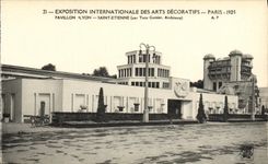 CPA Exposition Internationale des Arts Decoratifs Paris 1925 Pavillon Lyon Saint Etienne 