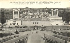 CPA Exposition Internationale des Arts Decoratifs Paris 1925 Vue d Ensemble de l Esplanade prise de l Hotel de Invalides