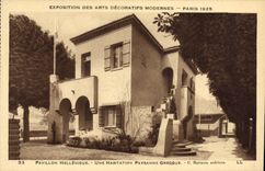CPA Exposition des Arts Decoratifs Modernes Paris 1925 Pavillon Hellenique Une Habitation Paysanne Grecque