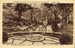 CPA Exposition des Arts Decoratifs Modernes Paris 1925 Un Jardin au Cours la Reine