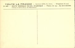 VINTAGE POSTCARD thermal Road of the collar D Aubisque Plate of Ley At the Gourette bottom