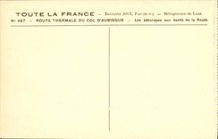 VINTAGE POSTCARD Thermal Road of the collar D Aubisque pastures at the roadsides