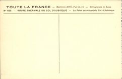 VINTAGE POSTCARD Thermal Road of the collar D Aubisque the culminating point of the collar D Aubisque