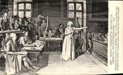 CPA Revolution Francaise Marie Antoinette Devant le Tribunal Revolutionnaire
