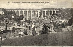 VINTAGE POSTCARD Morlaix Panorama D Town suit